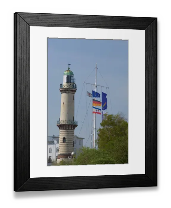 Framed Print : warnemunde lighthouse