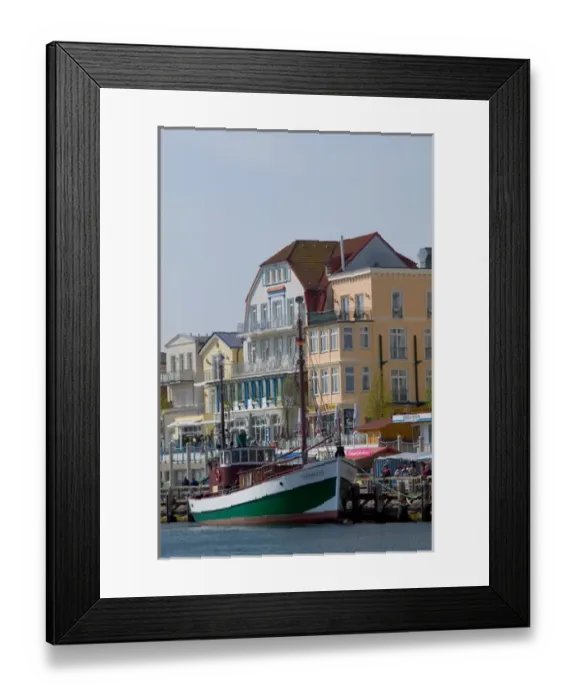 Framed Print : warnemunde harbor