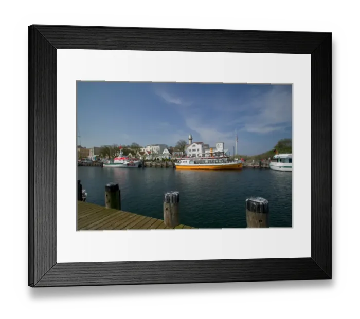 Framed Print : warnemunde harbor