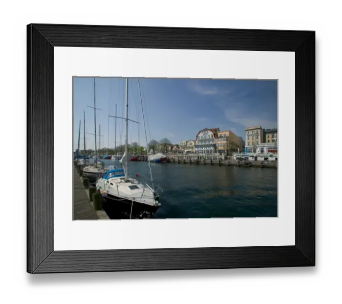 Framed Print : warnemunde harbor