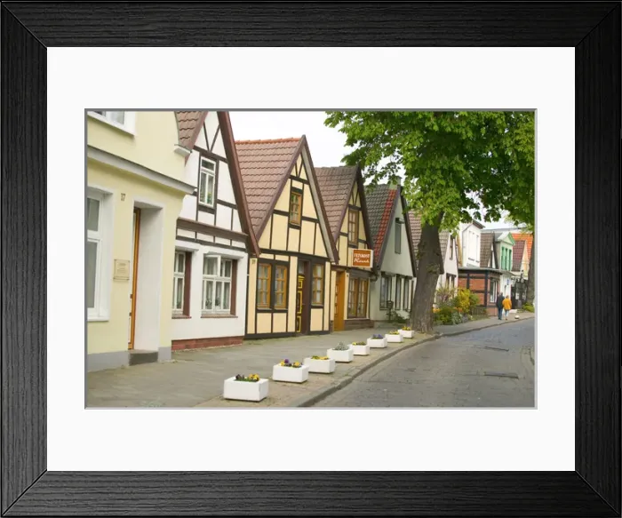 Framed Print : historic district, warnemunde Framed Print : historic district, warnemunde