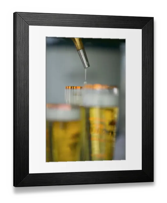 Framed Print : beer on tap