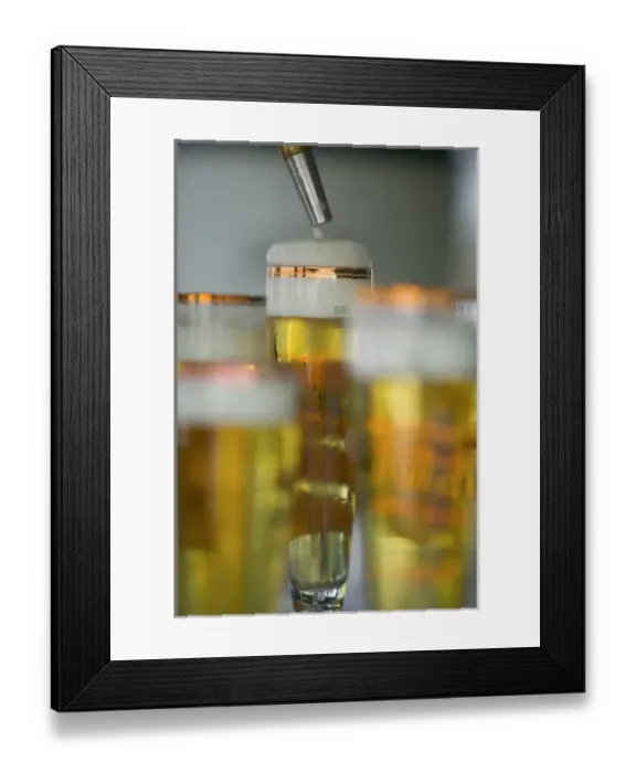 Framed Print : beer on tap