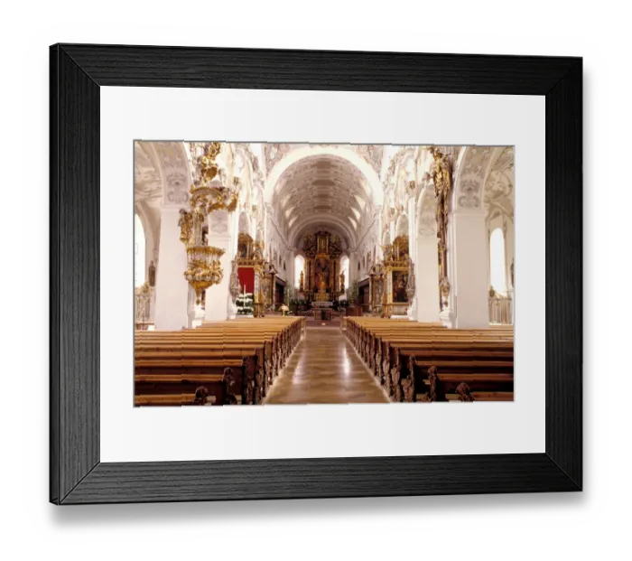 Framed Print : Europe, Germany, Bavaria, Steingaden, Welfenmunster Framed Print : Europe, Germany, Bavaria, Steingaden, Welfenmunster