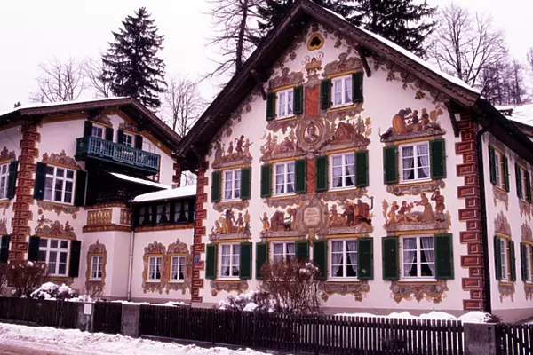 Germany, Bavaria, Oberammergau. Hansen and Gretel House