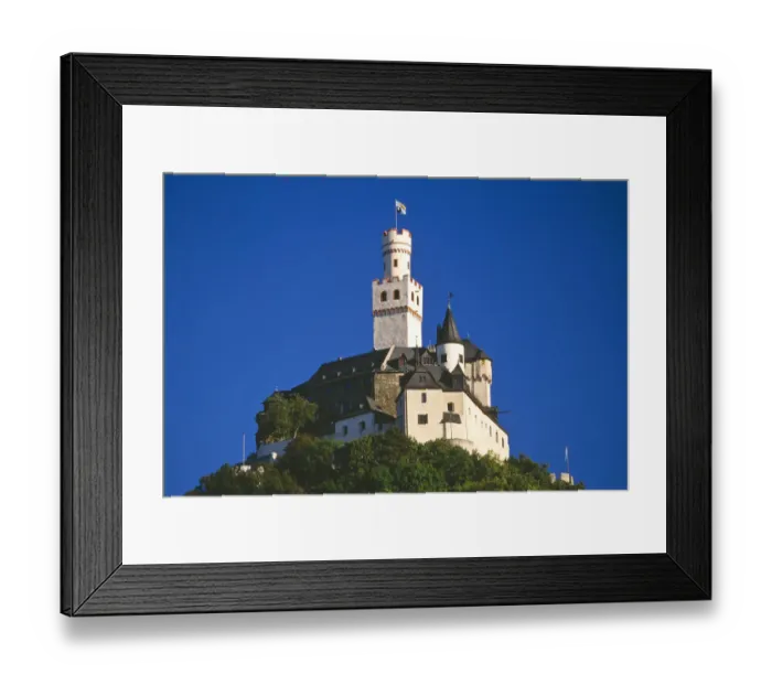Framed Print : Europe, Germany, Braubach, Rhine Valley, Marksburg Castle, built 1117, UNESCO World Framed Print : Europe, Germany, Braubach, Rhine Valley, Marksburg Castle, built 1117, UNESCO World