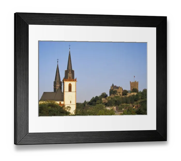 Framed Print : Europe, Germany, Rhineland-Palatinate, Bingen am Rhein, Basilica di San Martino with Framed Print : Europe, Germany, Rhineland-Palatinate, Bingen am Rhein, Basilica di San Martino with
