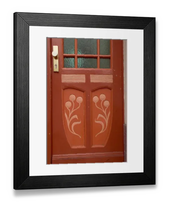 Framed Print : red door. Europe, Germany, Warnemunde, red door