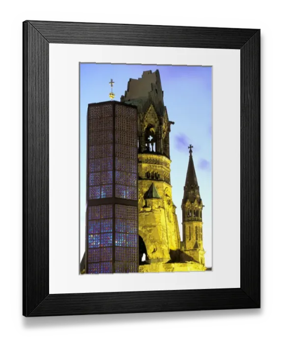 Framed Print : Europe, Germany, Berlin. Kaiser Wilhelm Memorial Church Framed Print : Europe, Germany, Berlin. Kaiser Wilhelm Memorial Church