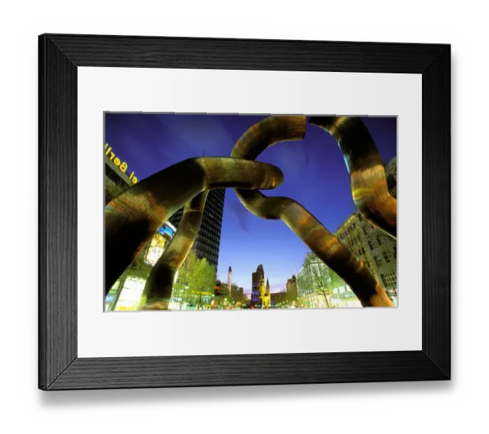 Framed Print : Europe, Germany, Berlin. Kurfurstendamm Area, Kaiser Wilhelm Memorial Church with Framed Print : Europe, Germany, Berlin. Kurfurstendamm Area, Kaiser Wilhelm Memorial Church with