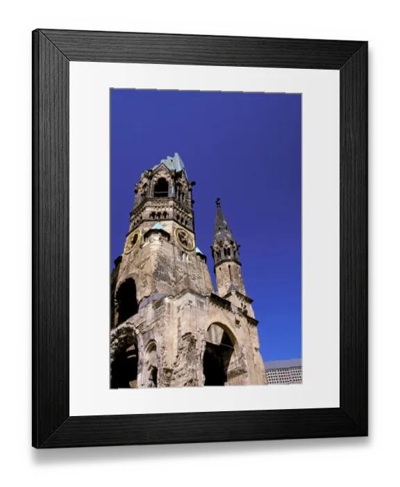 Framed Print : Europe, Germany, Berlin. Kurfurstendamm Area, Kaiser Wilhelm Memorial Church