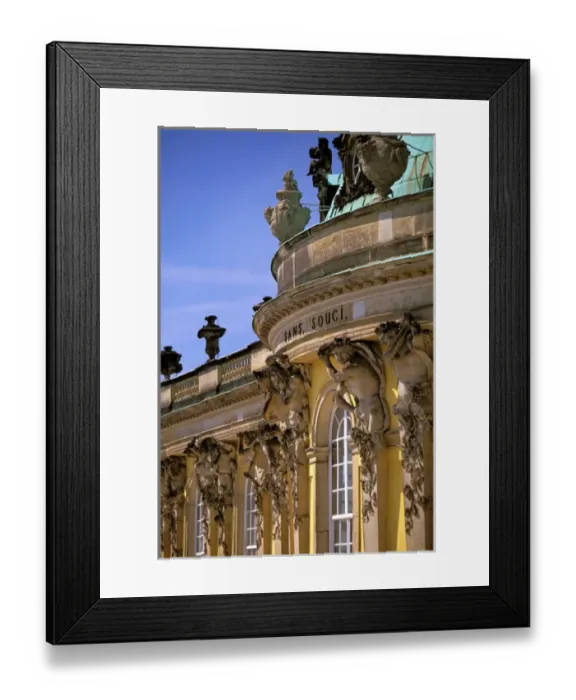 Framed Print : Europe, Germany, Potsdam. Park Sanssouci, Schloss Sanssouci Castle, exterior detail Framed Print : Europe, Germany, Potsdam. Park Sanssouci, Schloss Sanssouci Castle, exterior detail