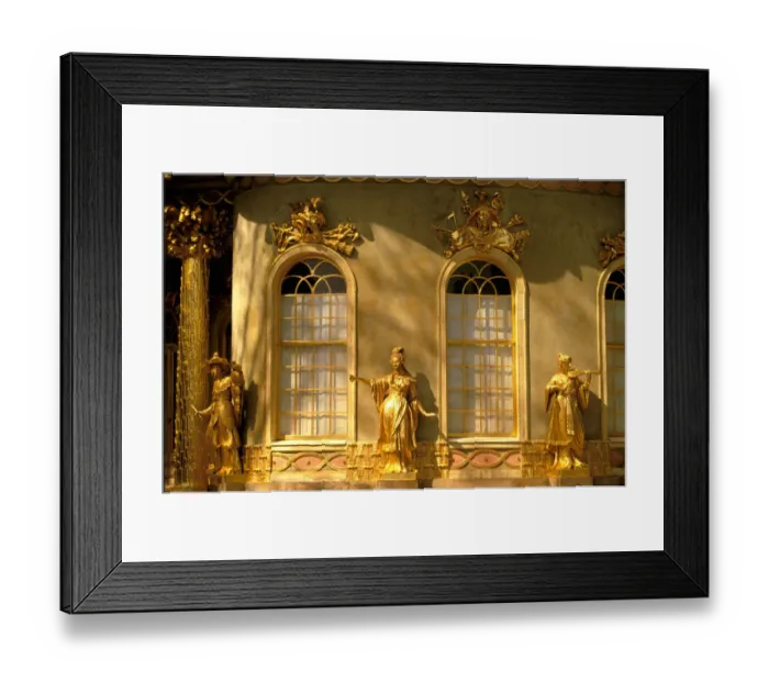 Framed Print : Europe, Germany, Potsdam. Park Sanssouci, Chinese teahouse, gold figures Framed Print : Europe, Germany, Potsdam. Park Sanssouci, Chinese teahouse, gold figures