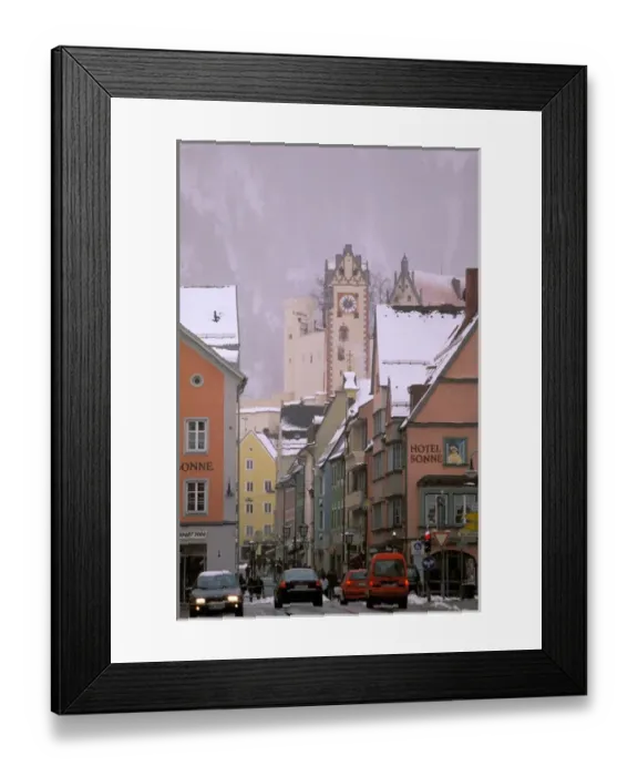 Framed Print : Europe, Germany, Bayern, Fussen. View of main shopping area