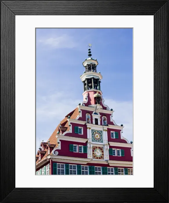 Framed Print : GERMANY, Baden-Wurttemberg, Esslingen Am Neckar. Old Town Hall Framed Print : GERMANY, Baden-Wurttemberg, Esslingen Am Neckar. Old Town Hall