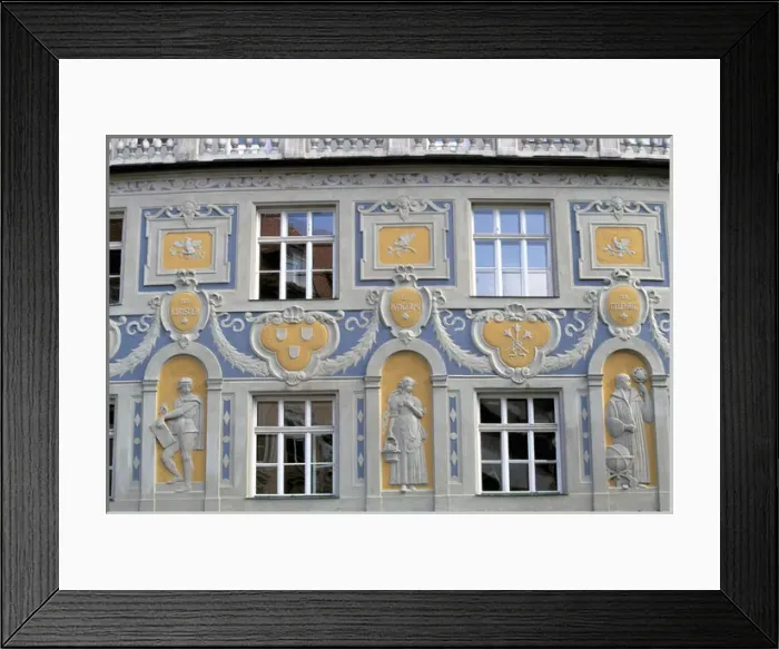 Framed Print : Europe, Germany, Bayern (Bavaria), Munich. Sendlinger Strasse, building details