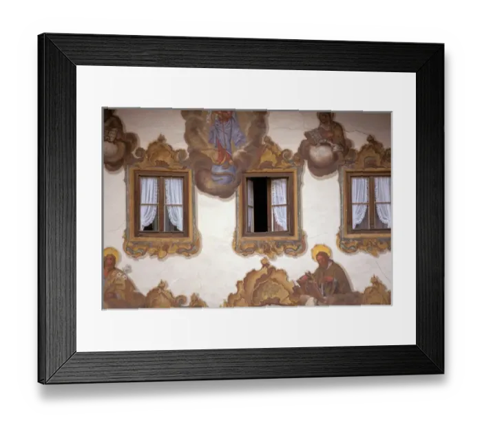 Framed Print : Europe, Germany, Bayern (Bavaria), Mittenwald. Painted walls, detail Framed Print : Europe, Germany, Bayern (Bavaria), Mittenwald. Painted walls, detail