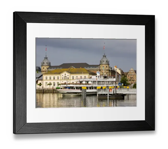 Framed Print : GERMANY, Baden-Wurttemberg, Lake Constance Area, Konstanz. Lake Constance Ferries