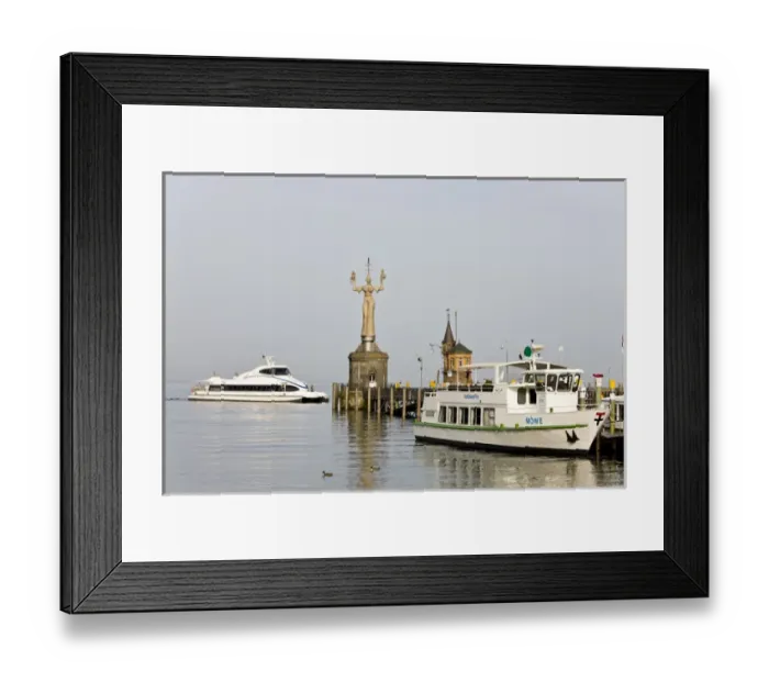 Framed Print : GERMANY, Baden-Wurttemberg, Lake Constance Area, Konstanz. Port view with Imperia statue Framed Print : GERMANY, Baden-Wurttemberg, Lake Constance Area, Konstanz. Port view with Imperia statue