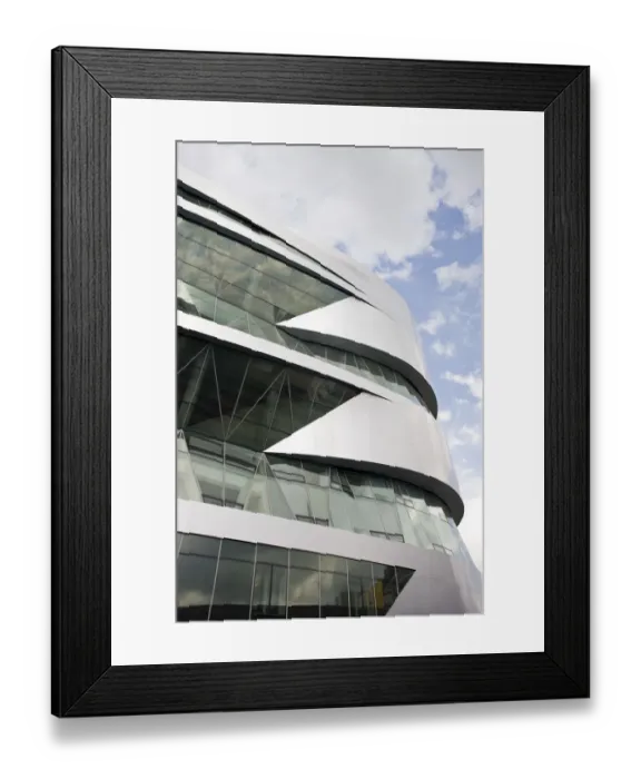 Framed Print : GERMANY, Baden-Wurttemberg, Stuttgart. Mercedes Benz Museum, exterior