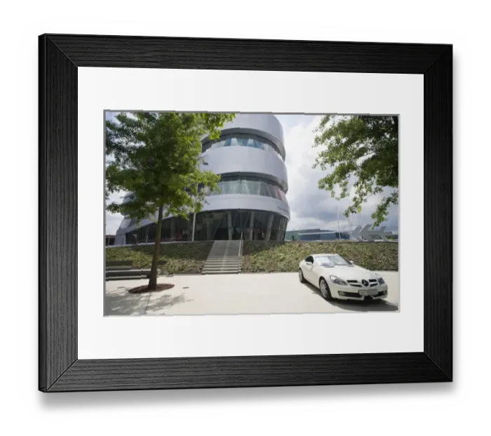 Framed Print : GERMANY, Baden-Wurttemberg, Stuttgart. Mercedes Benz Museum, exterior Framed Print : GERMANY, Baden-Wurttemberg, Stuttgart. Mercedes Benz Museum, exterior