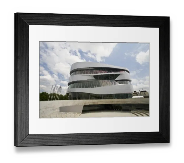 Framed Print : GERMANY, Baden-Wurttemberg, Stuttgart. Mercedes Benz Museum, exterior