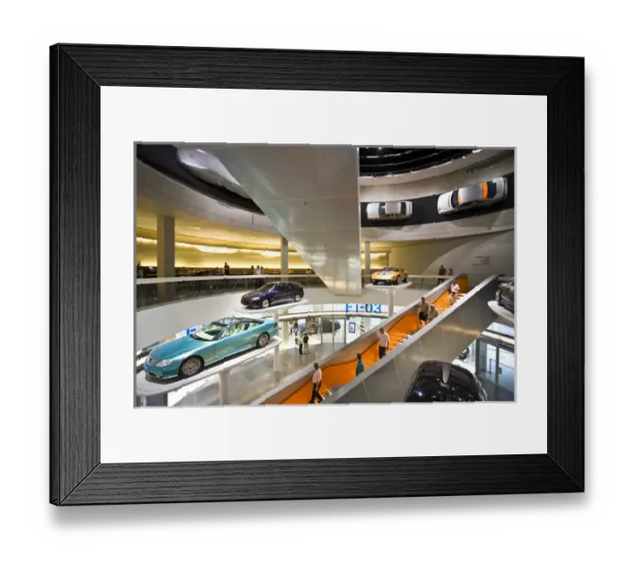 Framed Print : GERMANY, Baden-Wurttemberg, Stuttgart. Mercedes Benz Museum, Fascination of Technology