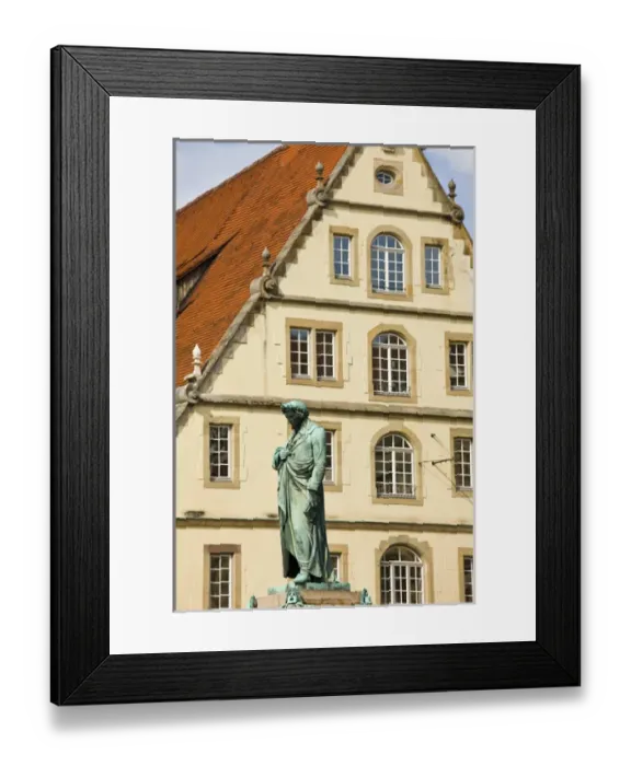 Framed Print : GERMANY, Baden-Wurttemberg, Stuttgart. Statue of Schiller, poet
