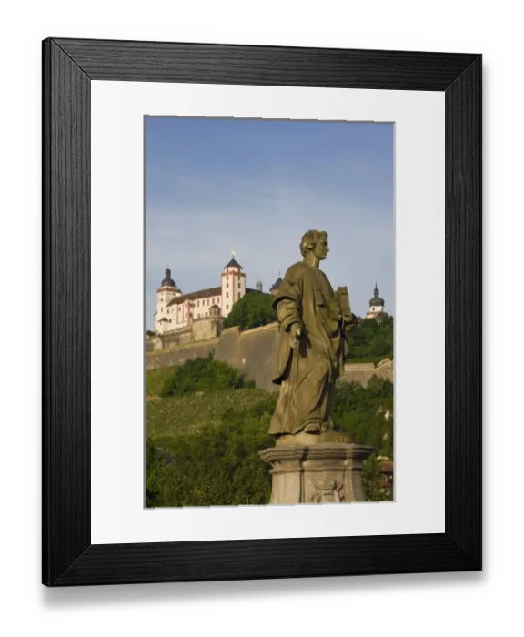 Framed Print : GERMANY, Bavaria, Bayern, Wurzburg. Festung Marienberg fortress and Old Main River Framed Print : GERMANY, Bavaria, Bayern, Wurzburg. Festung Marienberg fortress and Old Main River