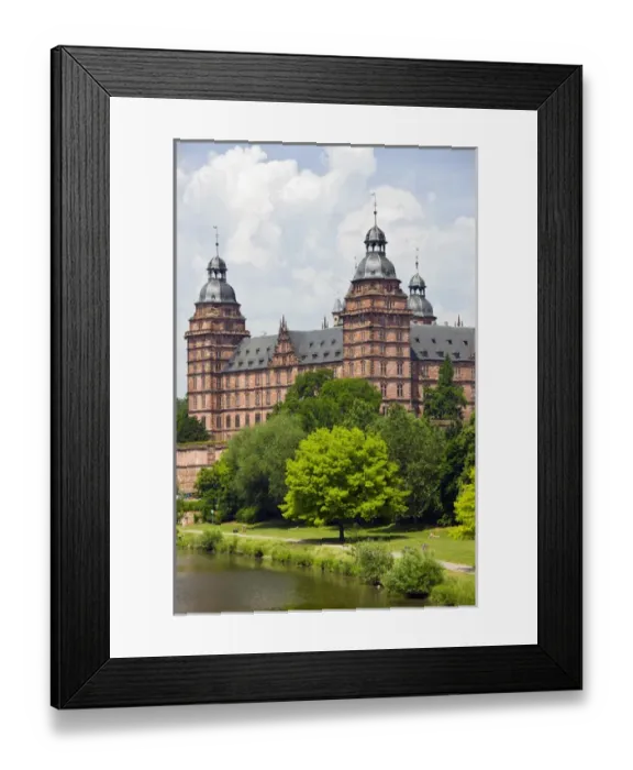 Framed Print : GERMANY, Bavaria, Bayern, Aschaffenburg. Schloss Johannisburg castle and Main River Framed Print : GERMANY, Bavaria, Bayern, Aschaffenburg. Schloss Johannisburg castle and Main River