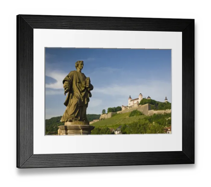 Framed Print : GERMANY, Bavaria, Bayern, Wurzburg. Festung Marienberg fortress and Old Main River Framed Print : GERMANY, Bavaria, Bayern, Wurzburg. Festung Marienberg fortress and Old Main River