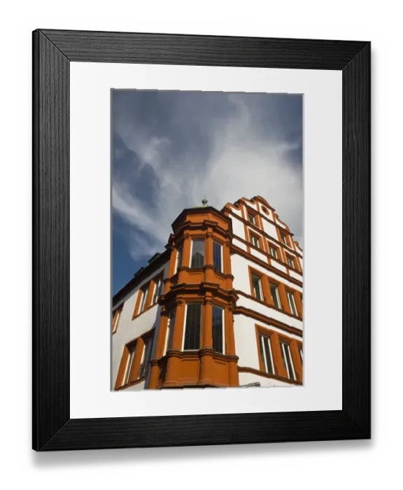 Framed Print : GERMANY, Bavaria, Bayern, Wurzburg. Marktplatz square building