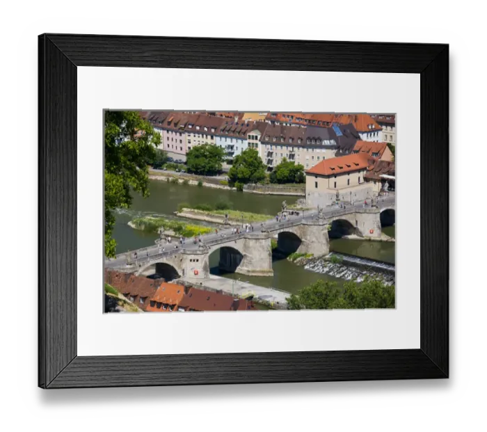 Framed Print : GERMANY, Bavaria, Bayern, Wurzburg. Old Main Bridge Framed Print : GERMANY, Bavaria, Bayern, Wurzburg. Old Main Bridge