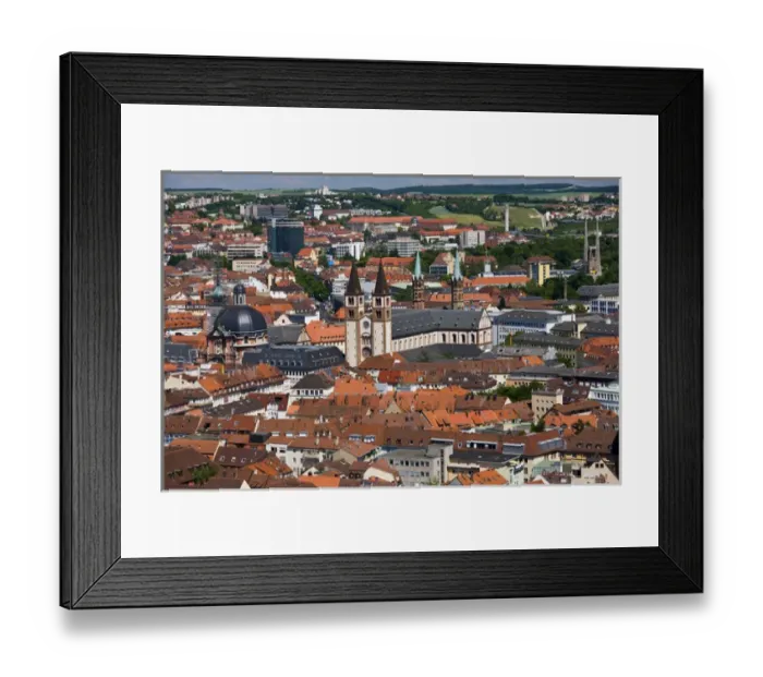 Framed Print : GERMANY, Bavaria, Bayern, Wurzburg. View from Festung Marienberg fortress Framed Print : GERMANY, Bavaria, Bayern, Wurzburg. View from Festung Marienberg fortress