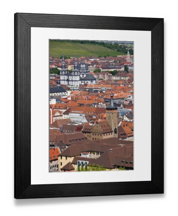 Framed Print : GERMANY, Bavaria, Bayern, Wurzburg. View from Festung Marienberg fortress Framed Print : GERMANY, Bavaria, Bayern, Wurzburg. View from Festung Marienberg fortress