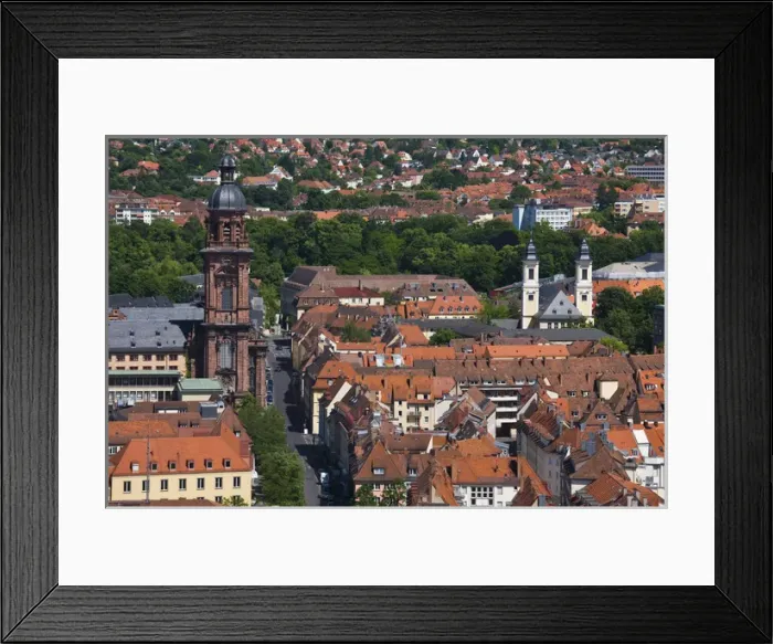Framed Print : GERMANY, Bavaria, Bayern, Wurzburg. View from Festung Marienberg fortress Framed Print : GERMANY, Bavaria, Bayern, Wurzburg. View from Festung Marienberg fortress