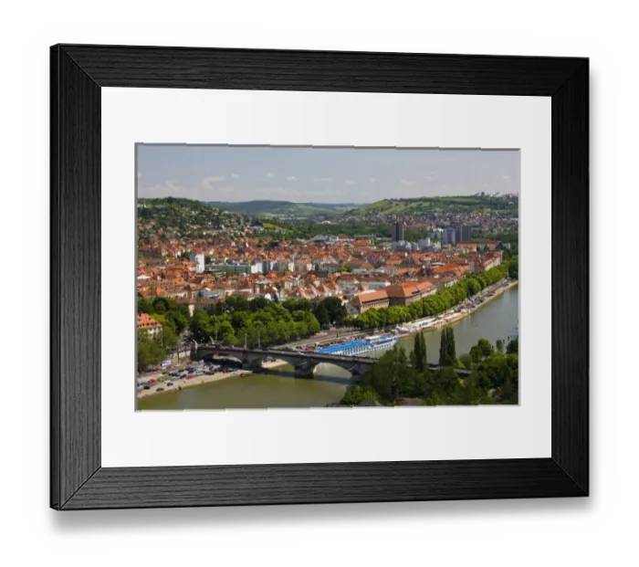 Framed Print : GERMANY, Bavaria, Wurzburg. View from Festung Marienberg fortress Framed Print : GERMANY, Bavaria, Wurzburg. View from Festung Marienberg fortress