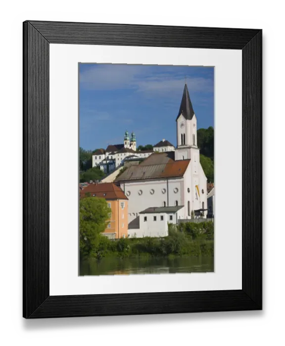 Framed Print : Germany, Bayern / Bavaria, Passau, Inn River and St. Gertraud church Framed Print : Germany, Bayern / Bavaria, Passau, Inn River and St. Gertraud church