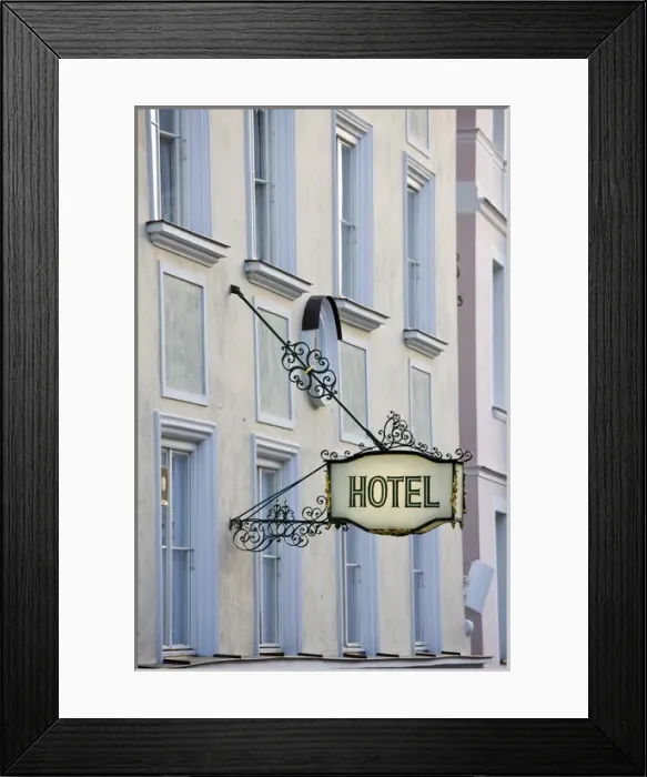 Framed Print : GERMANY, Bayern-Bavaria, Bad Tolz. Hotel sign Framed Print : GERMANY, Bayern-Bavaria, Bad Tolz. Hotel sign