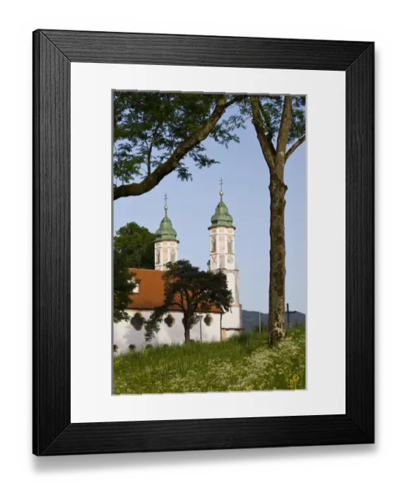 Framed Print : GERMANY, Bayern-Bavaria, Bad Tolz. Hillside church Framed Print : GERMANY, Bayern-Bavaria, Bad Tolz. Hillside church