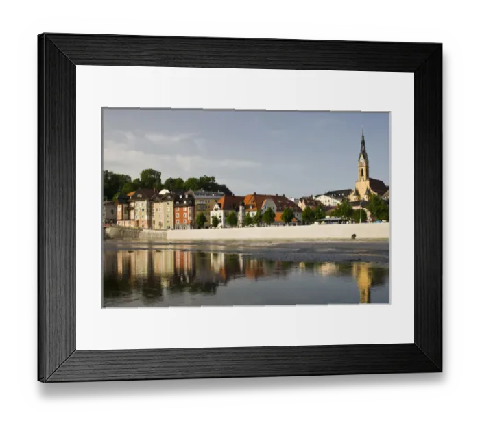 Framed Print : GERMANY, Bayern-Bavaria, Bad Tolz. Town and Isar River Framed Print : GERMANY, Bayern-Bavaria, Bad Tolz. Town and Isar River