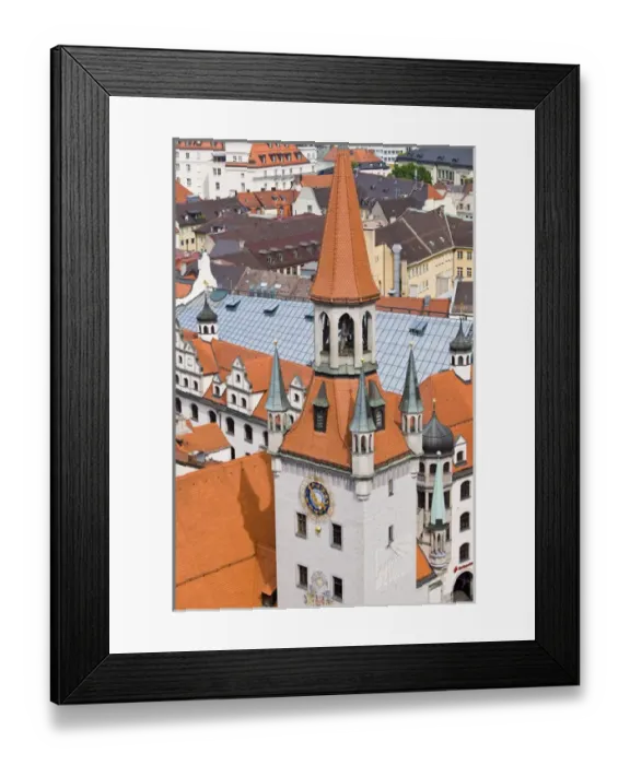 Framed Print : GERMANY, Bayern-Bavaria, Munich. Old Town hall tower