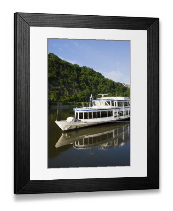 Framed Print : GERMANY, Bayern-Bavaria, Passau. Cruise ship on Danube River Framed Print : GERMANY, Bayern-Bavaria, Passau. Cruise ship on Danube River
