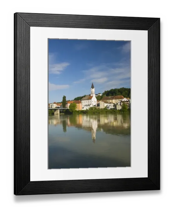 Framed Print : GERMANY, Bayern-Bavaria, Passau. Inn River and St. Gertraud church Framed Print : GERMANY, Bayern-Bavaria, Passau. Inn River and St. Gertraud church