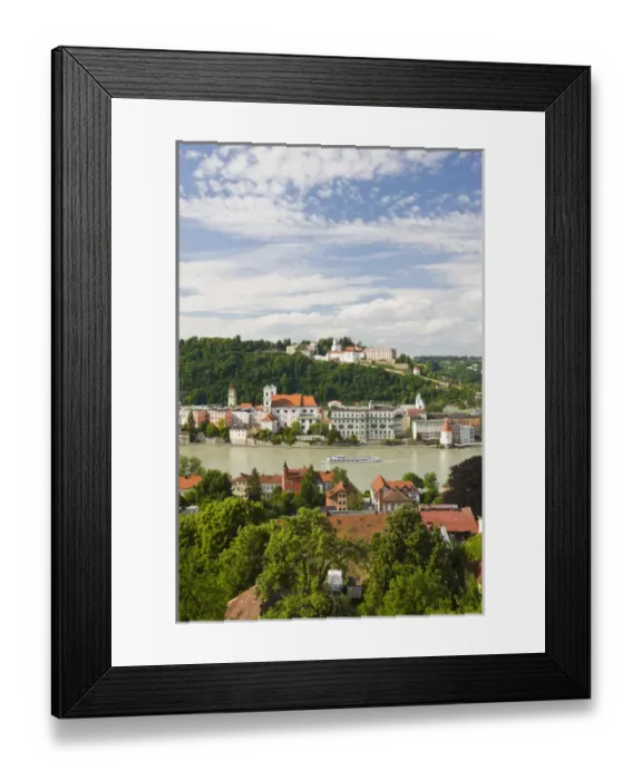 Framed Print : GERMANY, Bayern-Bavaria, Passau. Inn River view from Mariahilf monastery Framed Print : GERMANY, Bayern-Bavaria, Passau. Inn River view from Mariahilf monastery
