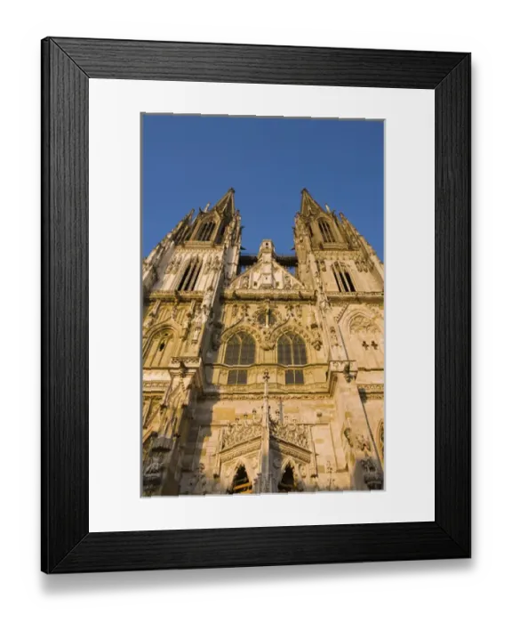 Framed Print : GERMANY, Bayern-Bavaria, Regensburg. Dom St. Peter cathedral, exterior detail. Peter cathedral