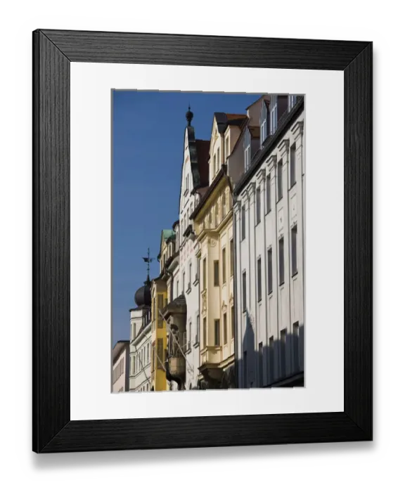 Framed Print : GERMANY, Bayern-Bavaria, Regensburg. Obere Bachgasse street