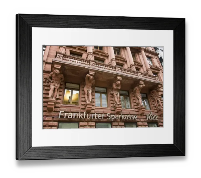 Framed Print : GERMANY, Hessen, Frankfurt am Main. Borsenplatz, building statues on the Frankfurter Framed Print : GERMANY, Hessen, Frankfurt am Main. Borsenplatz, building statues on the Frankfurter
