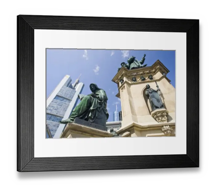 Framed Print : GERMANY, Hessen, Frankfurt am Main. Financial District, view from Goethe Platz square Framed Print : GERMANY, Hessen, Frankfurt am Main. Financial District, view from Goethe Platz square