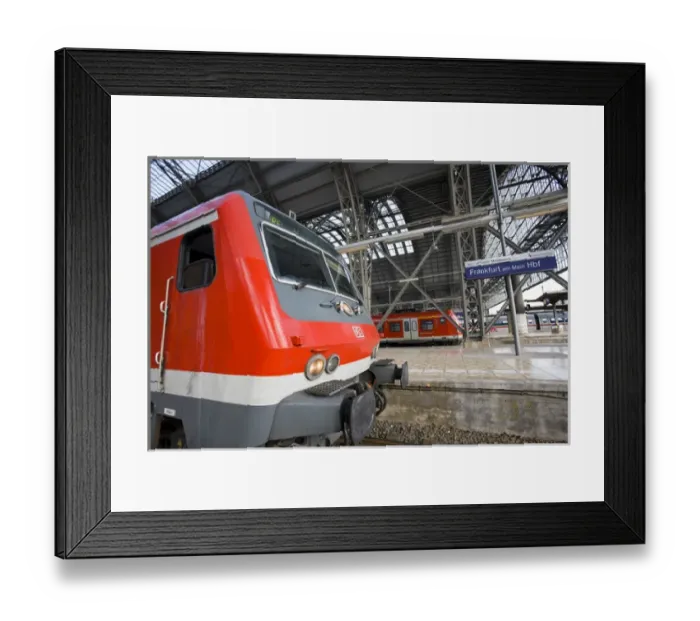 Framed Print : GERMANY, Hessen, Frankfurt am Main. Main Train Station, DB (Deutsches Bahn) train Framed Print : GERMANY, Hessen, Frankfurt am Main. Main Train Station, DB (Deutsches Bahn) train